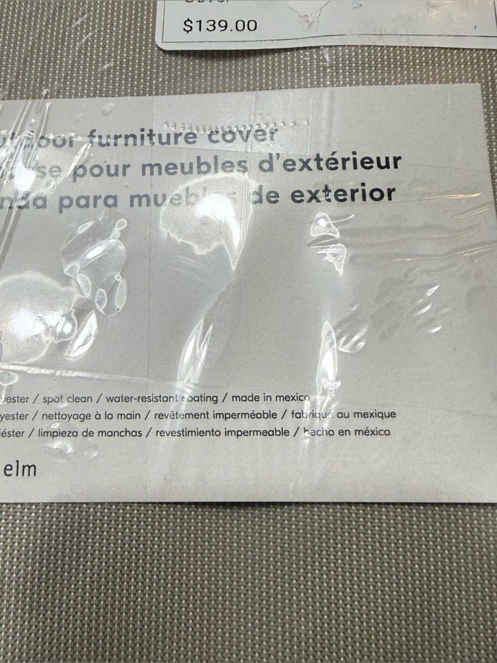 West Elm Porto Dining Chair Protective Cover NWT $139